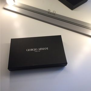 Giorgio Armani black velvet clutch